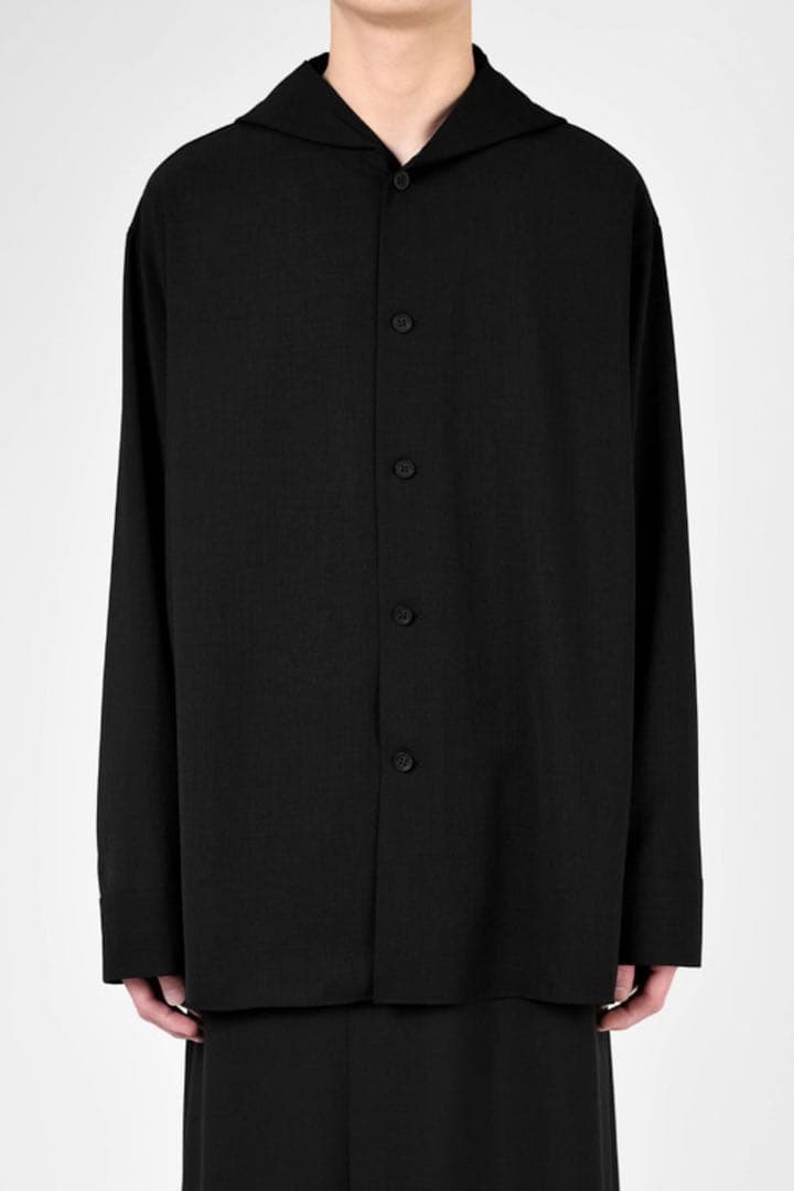 トップス LAD MUSICIAN 24SS HOODED BIG SHIRT 42 2298ae7327ceaa39ed2f895002c196