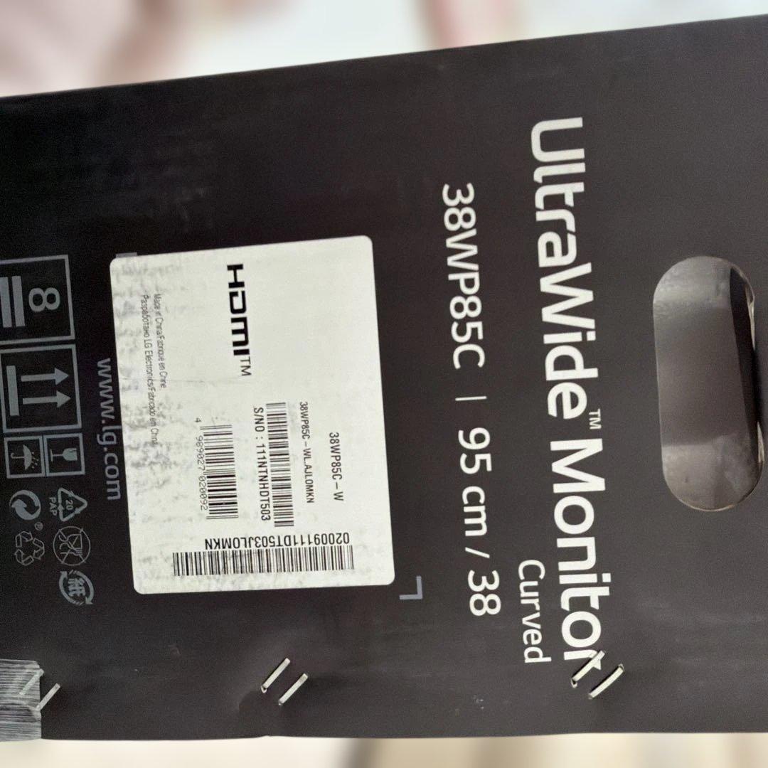 LG 38WP85C カーブドウルトラワイドモニター 95 cm