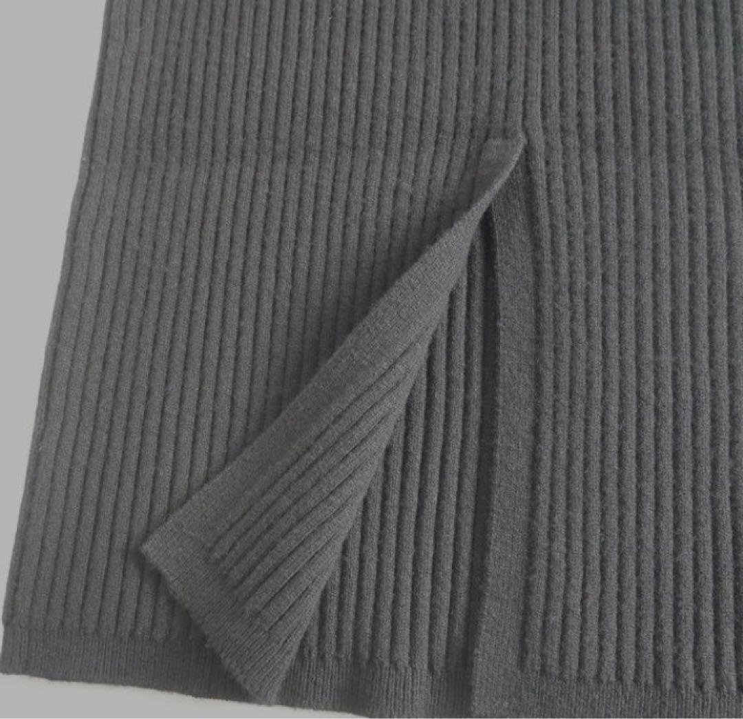 2024aw Drawer ドゥロワー ウールカシミヤリブ編みニットスカート