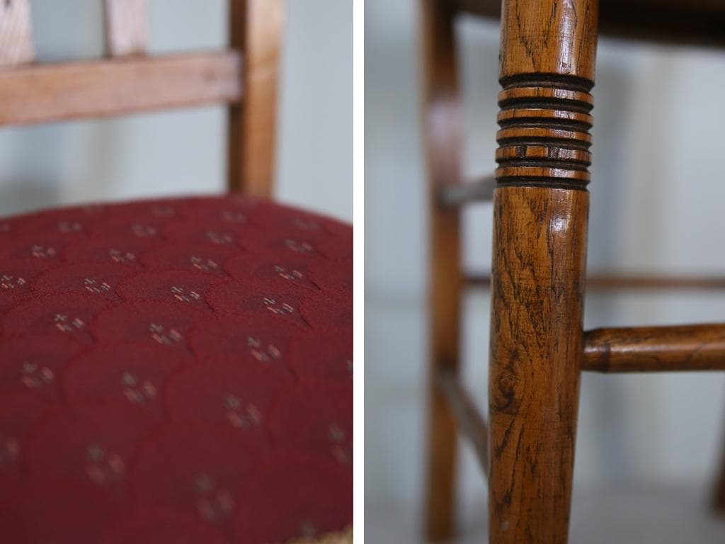 英国アンティーク木製ベッドルームチェア/椅子ダイニングイス/飾り棚