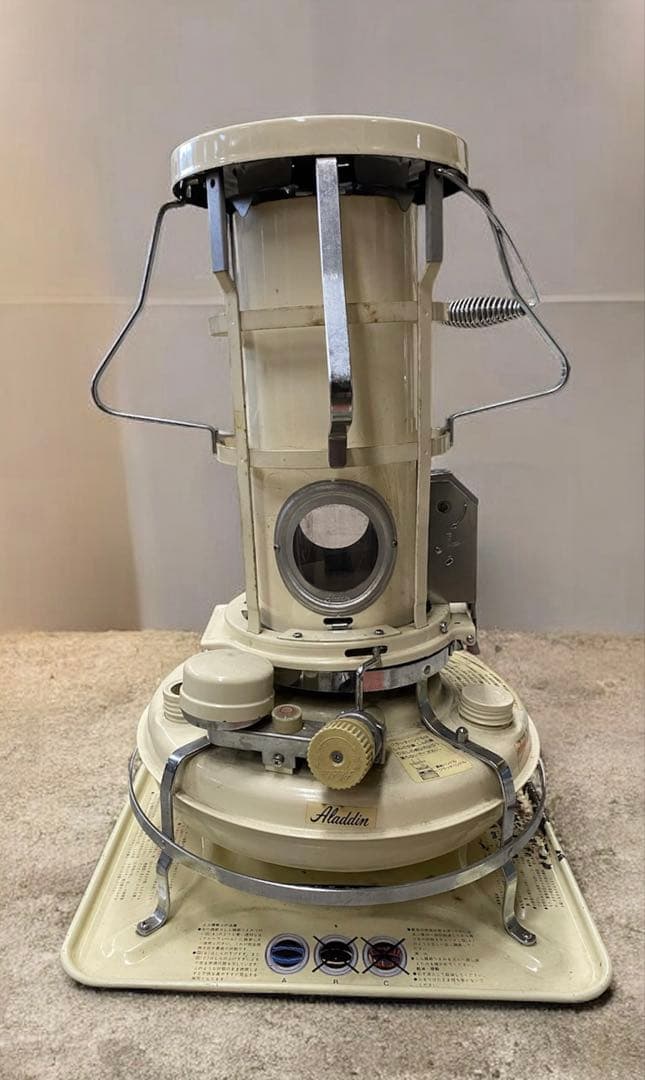 【アラジン】J380004B 灯油ストーブ　ビンテージ　Aladdin ジャンク 1970年代のヴィンテージ ブルーフレームヒーター Aladdin/アラジン