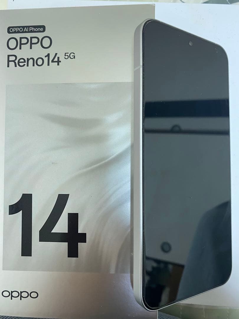 Oppo Reno14 5G 本体、オパールホワイト