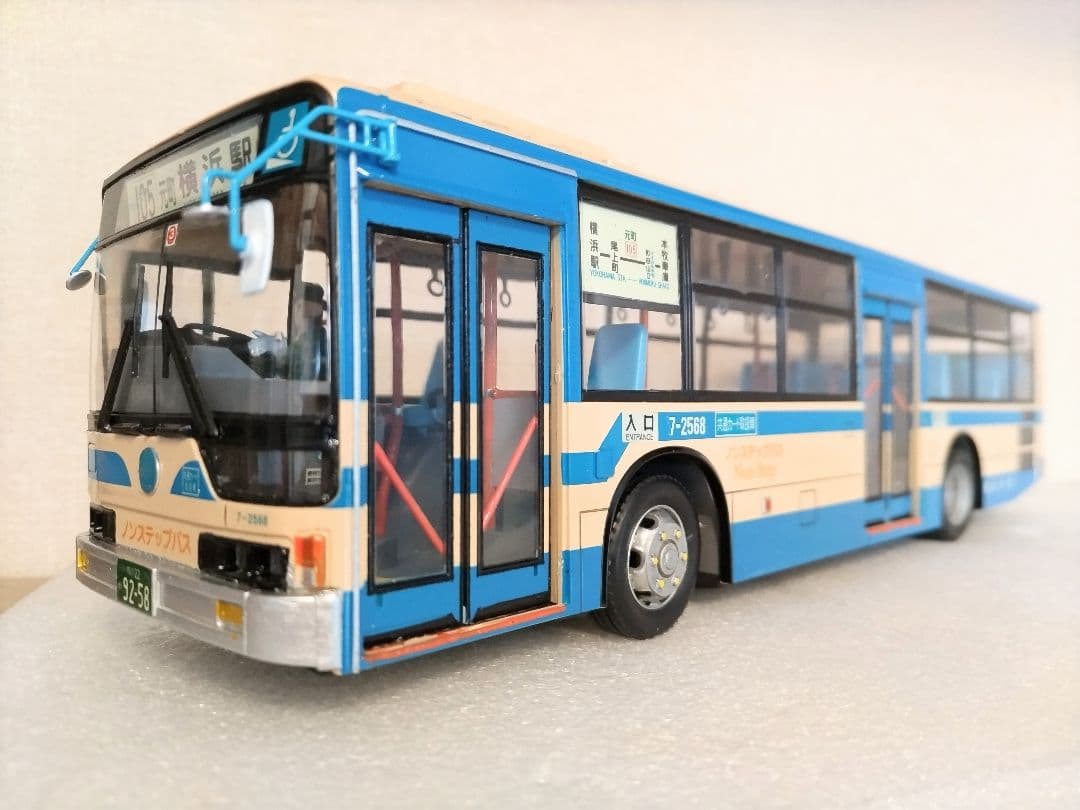1/32 横浜市営バス(三菱ふそうエアロスター)素人組立品 - メルカリ