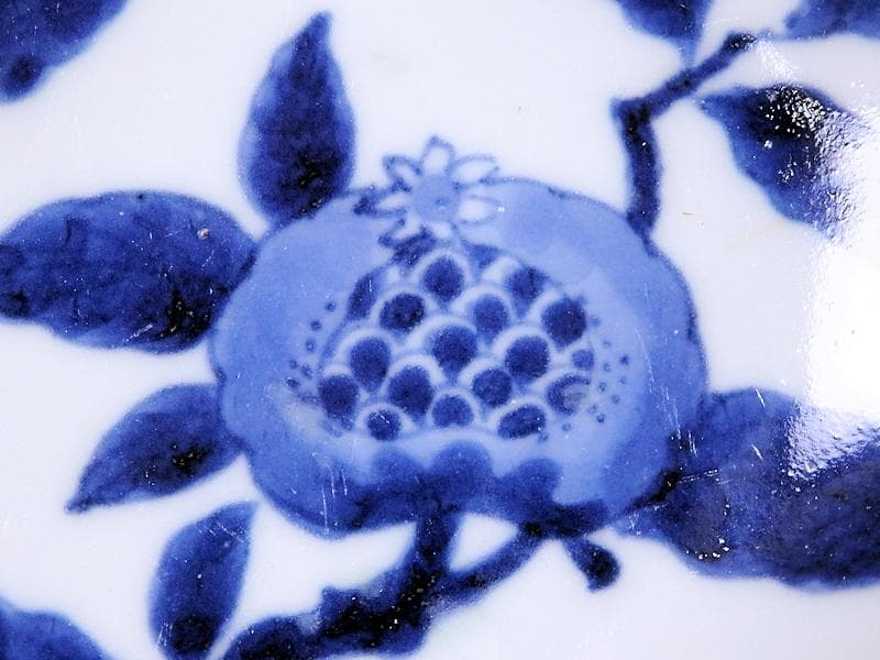 古伊万里 石榴に桜の図 舟形変形皿 AS-CVx - メルカリ