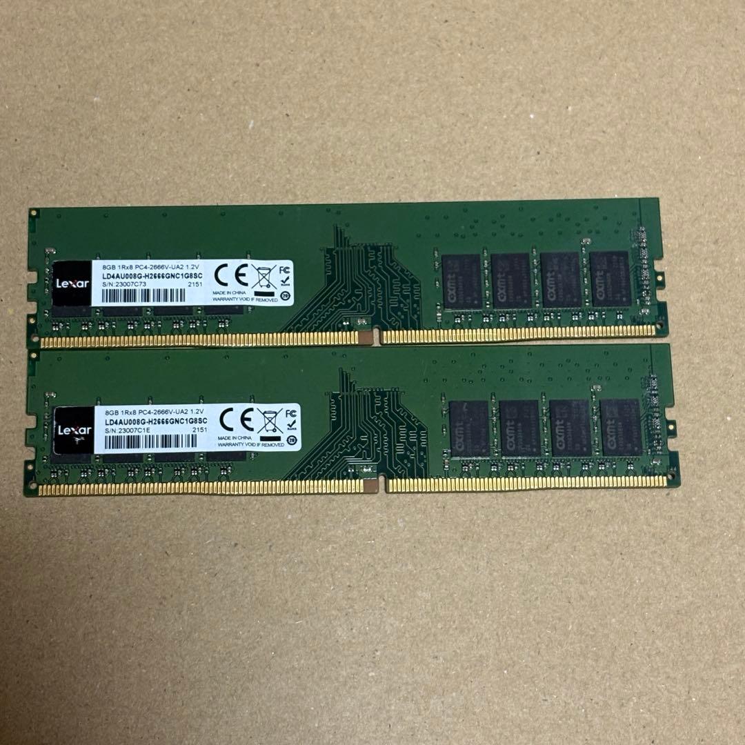 ジャンク DDR4 8GB 10枚 PRINCETON Lexar 他 計9種