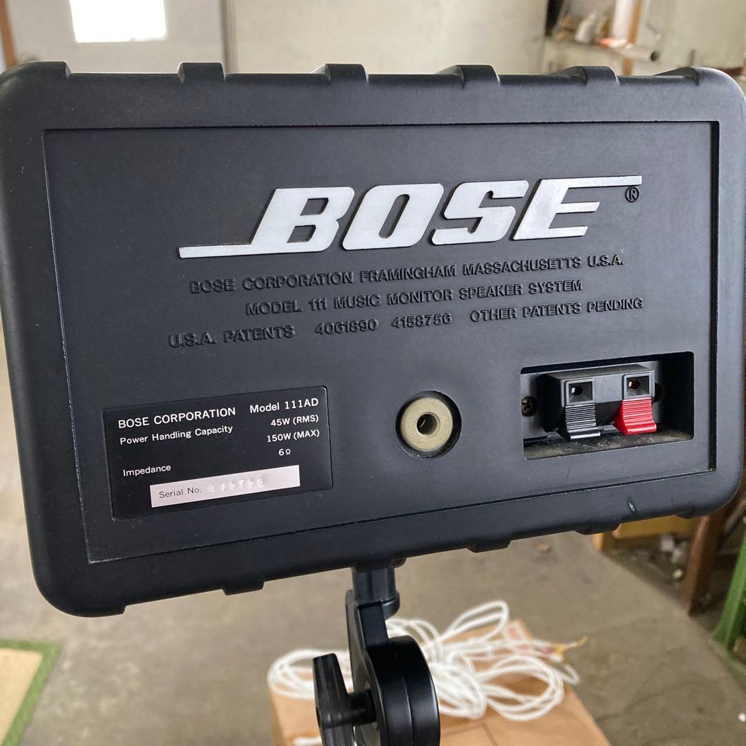 ま*ん様 美品 BOSE 111AD 純正スタンド スピーカーセット ケーブル