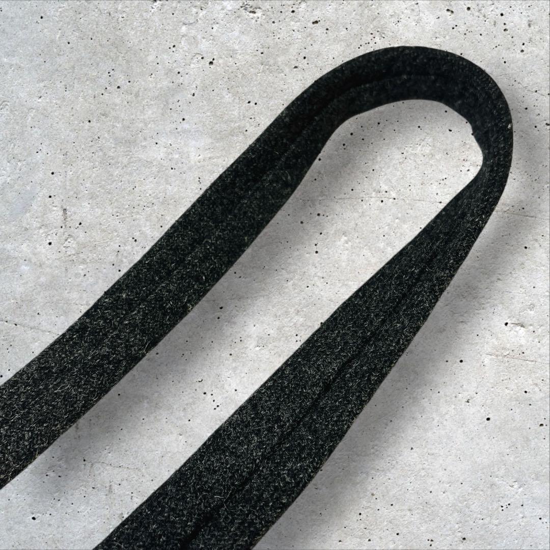 コムデギャルソンオム 80s ウール ナロータイ チャコールグレー ソリッド