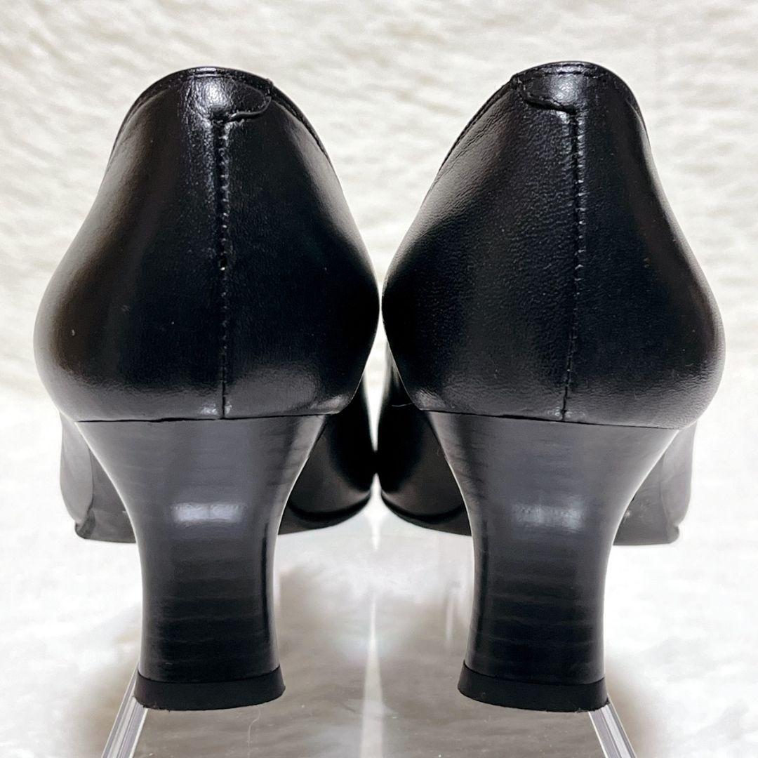 【極美品】REGAL リーガル パンプス 黒 スクエアトゥ 22.5cm 日本製