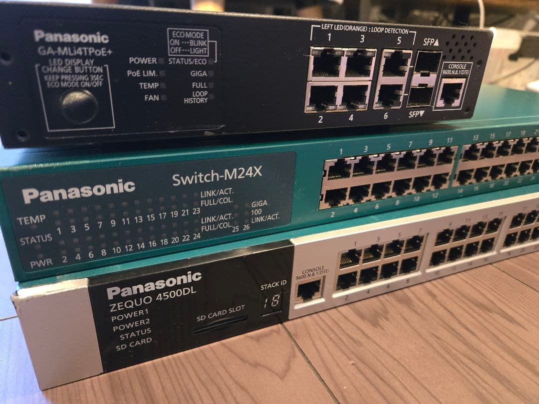 ルーター・ネットワーク機器 Panasonic4500DLSwitch-M24MGA-MLi4TPoE+24