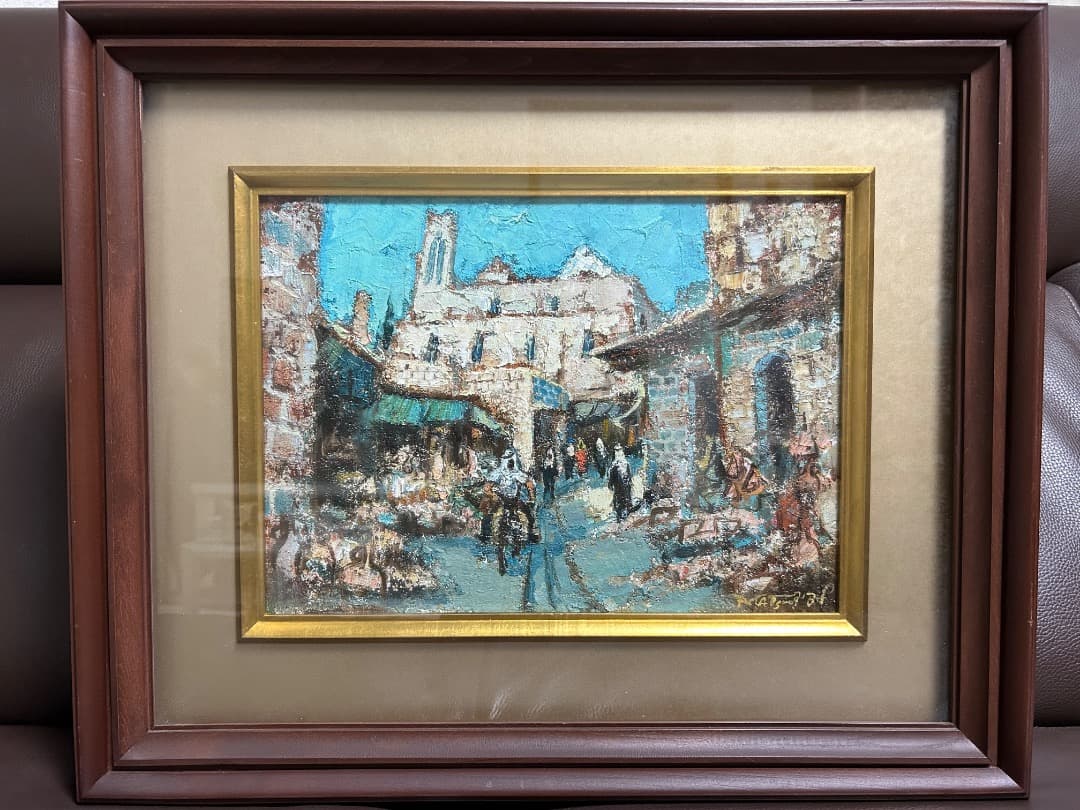 松尾洋明作「ナザレの風景」(油彩) Yahoo!オークション - 『真作 油彩/イスラエル風景画家【松尾洋明】「