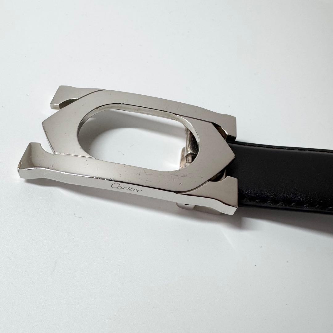 美品】カルティエ ベルト コネクトクロス ダブルC デカロゴ レザー