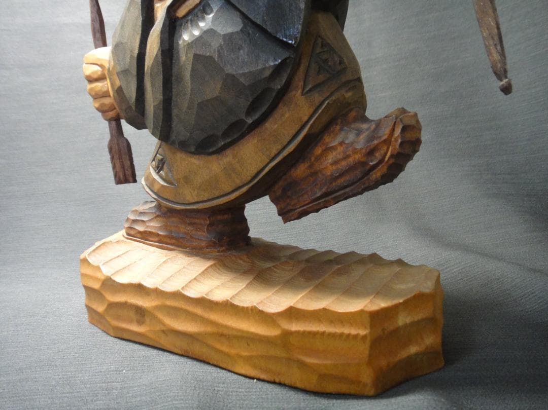 わ*ん様 川上 哲 （さとる）作 アイヌ コロポックル 木彫り 彫刻 藤戸