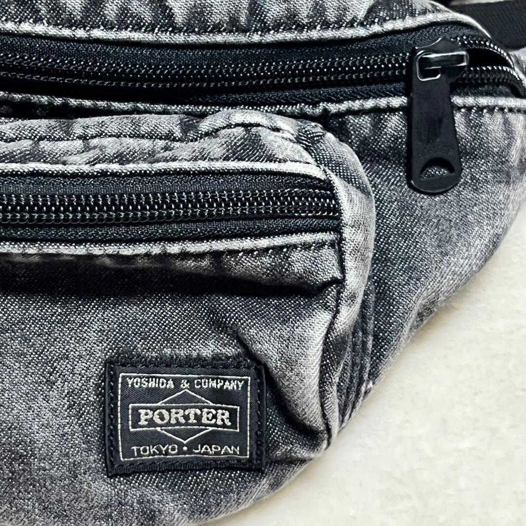 PORTER × B印 別注 デニム ケミカルウォッシュ ボディバッグ - メルカリ