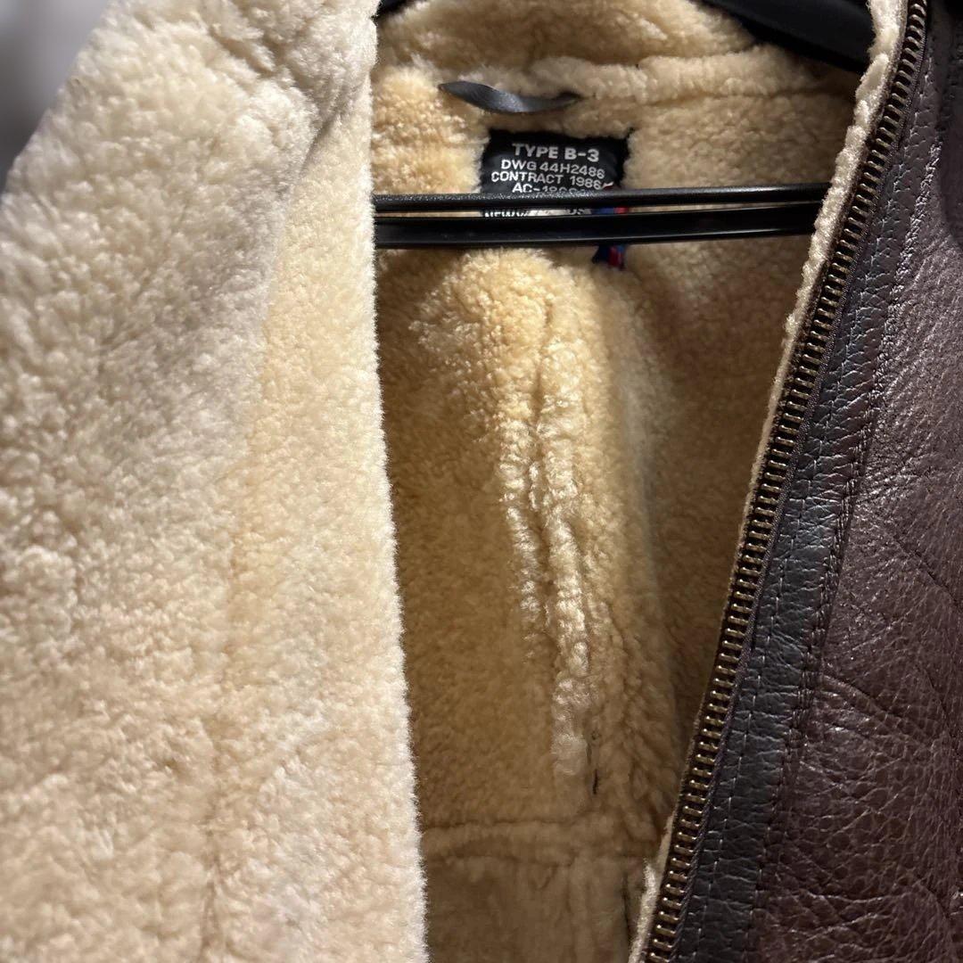i.c.ySchott B-3 フライト　ムートンジャケット シープスキン