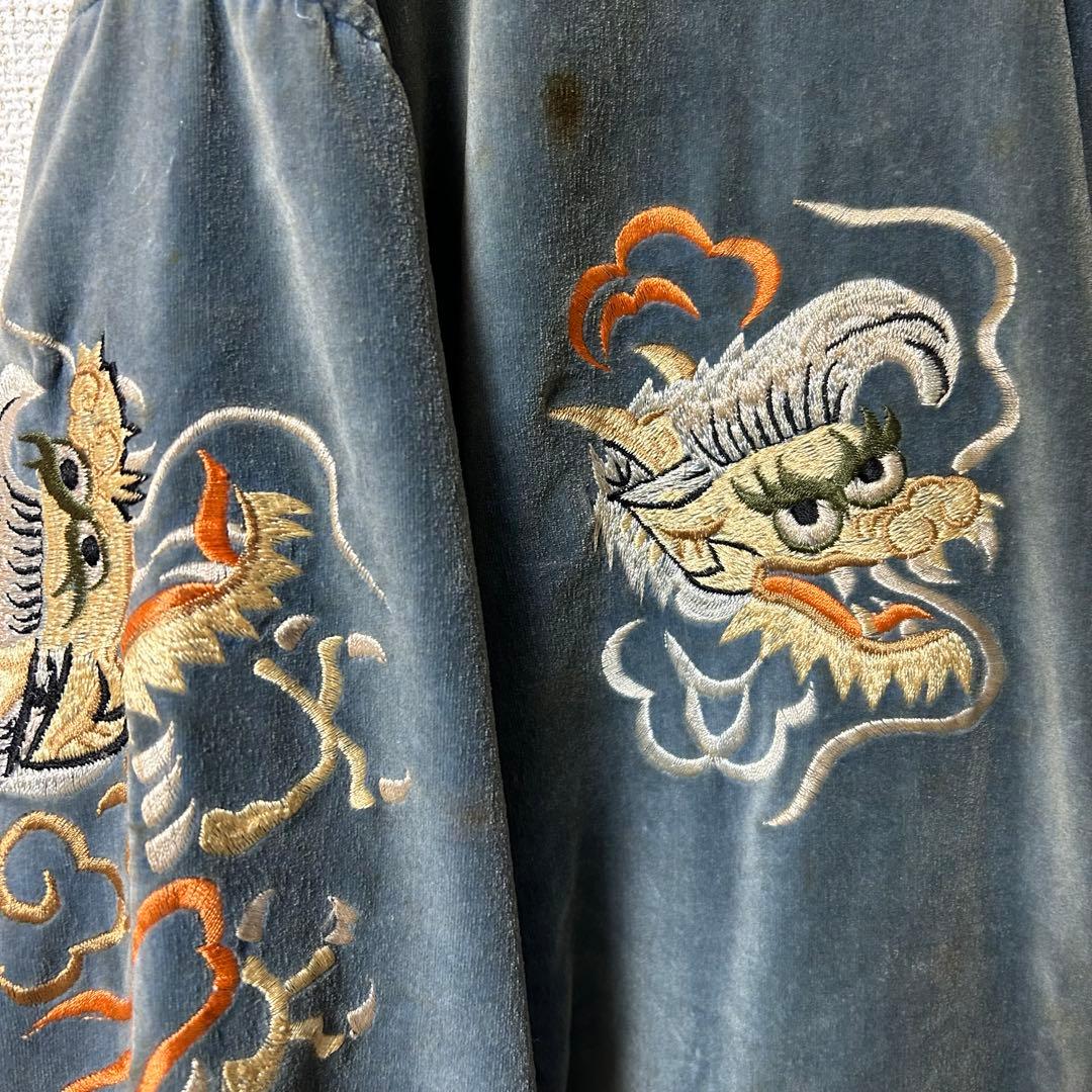 クリームソーダ ブラックキャッツ×別珍 リーゼントドラゴン スカジャン