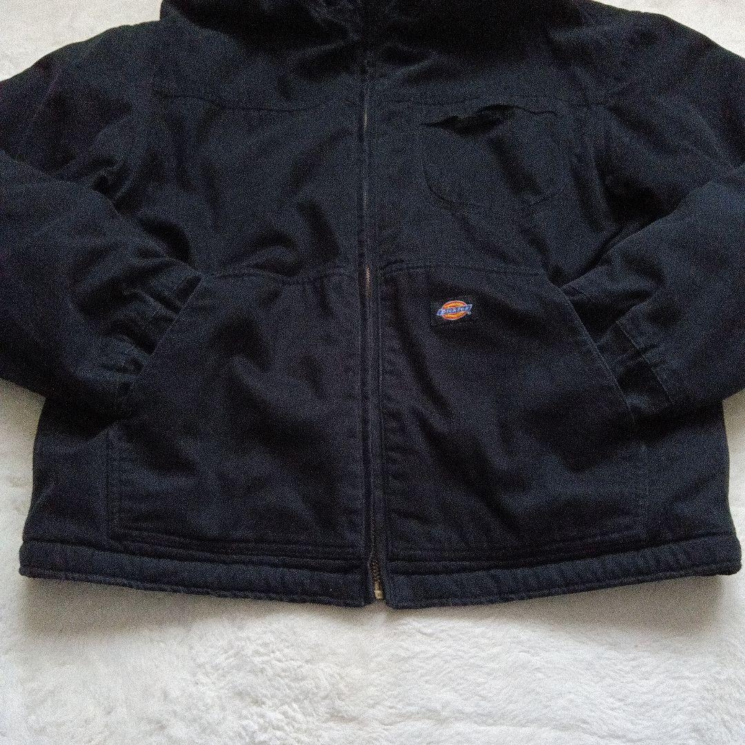♢裏ボア♢ディッキーズ ダック地 アクティブジャケット 黒 М トリプル