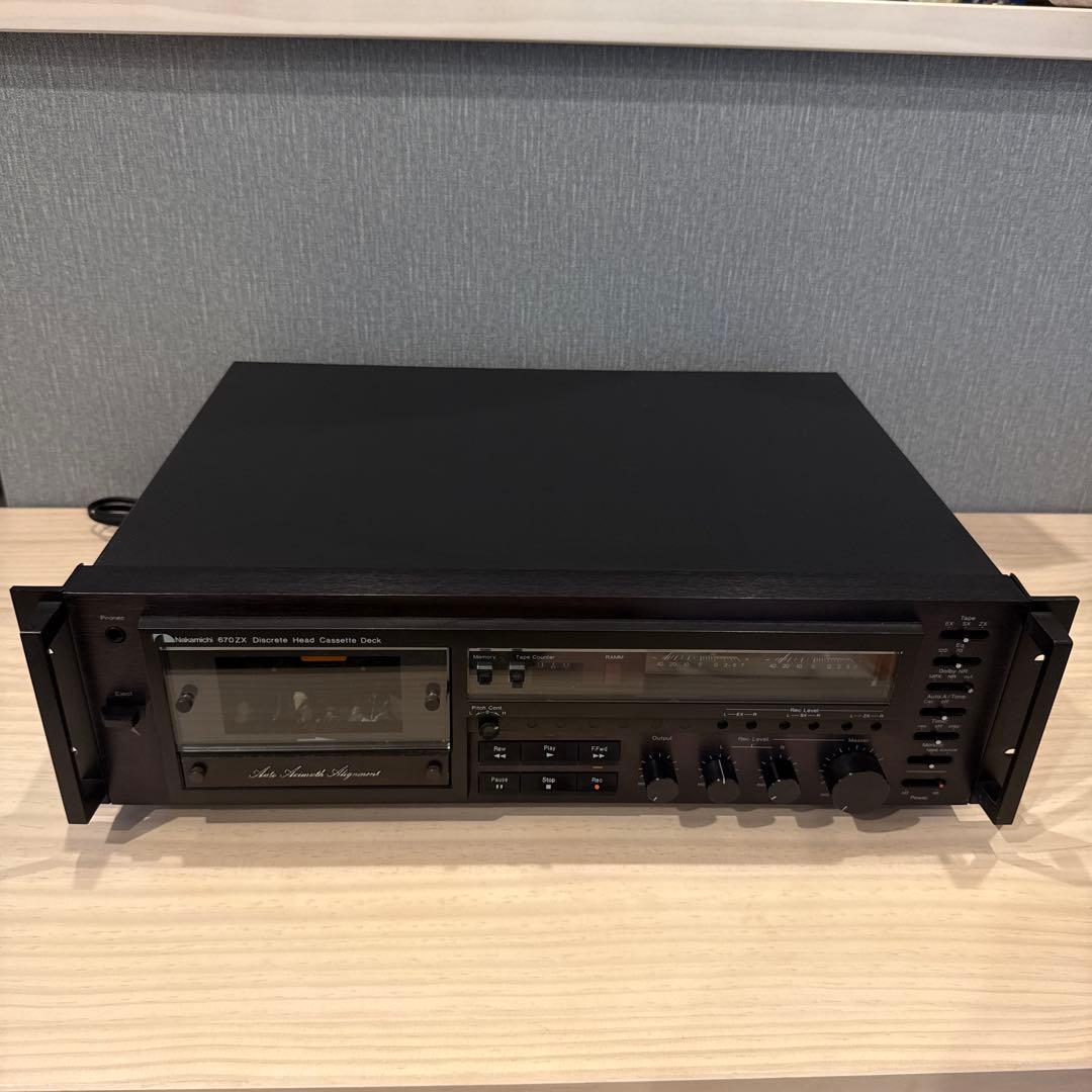 ナカミチ670ZX 3ヘッドカセットデッキ Nakamichi 670 ZX 3-Head Auto Azimuth Cassette Deck | Fully Working
