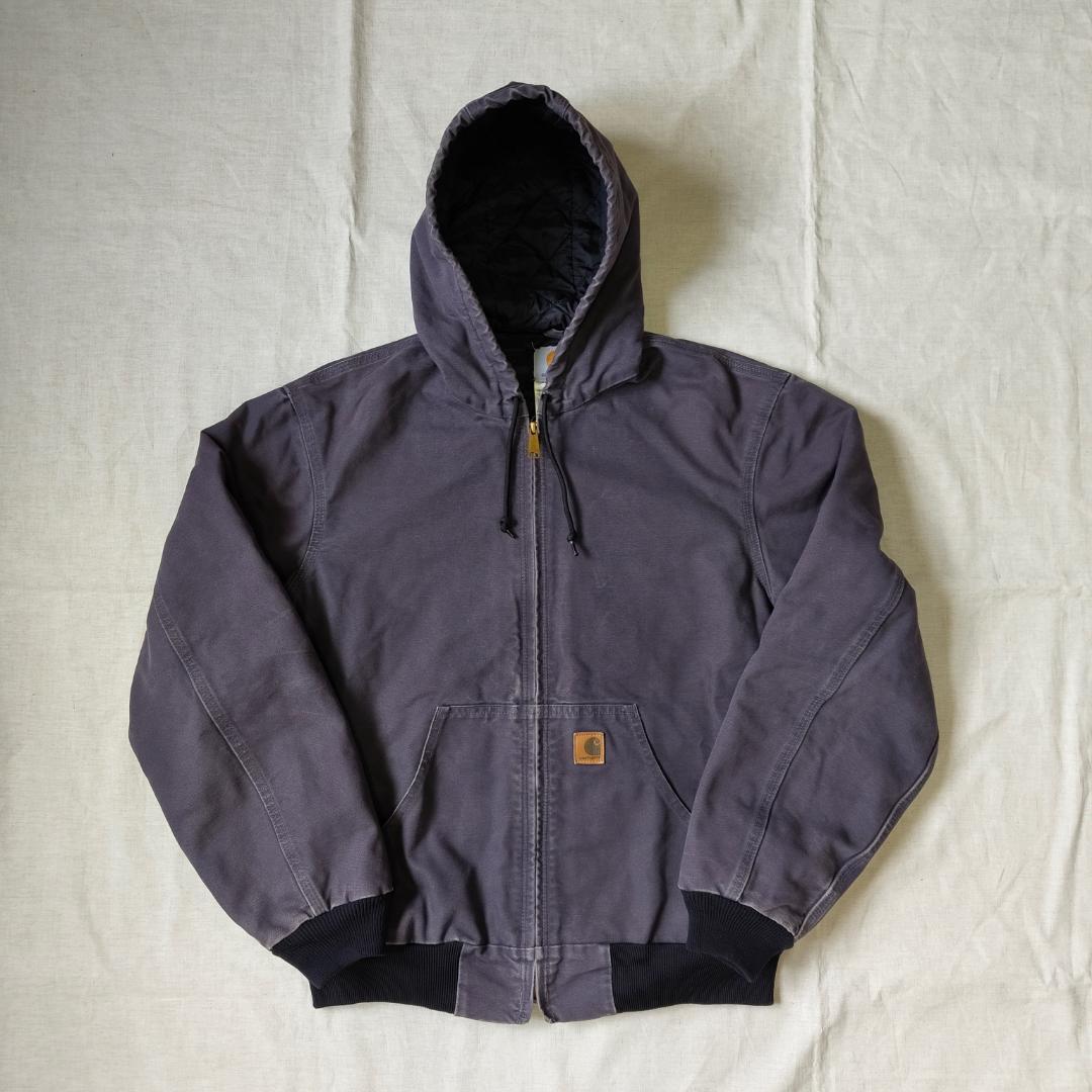 レアカラー 00s カーハート アクティブジャケット パープル ペトロール