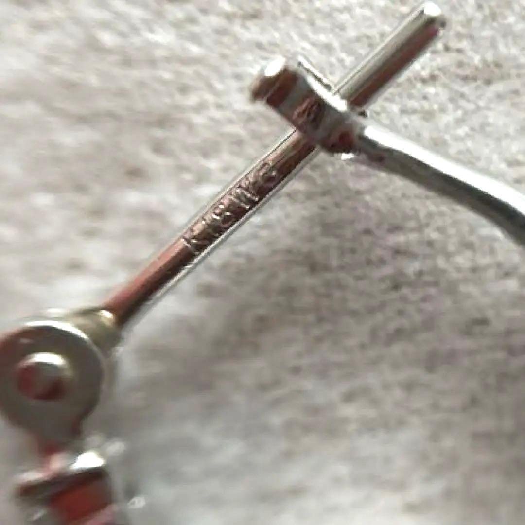 K18WG ダイヤ0.2ct フープピアス 1.07g