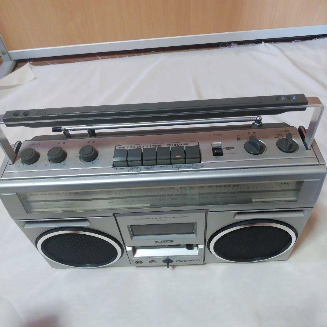 HITACHI、ラジカセ、TRKー7600、中古（本文よく読んで購入して下さい)