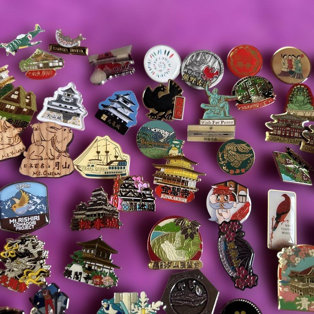ご当地 ☆観光地 名所デザイン ピンバッジ ピンズ まとめ売り☆レトロ