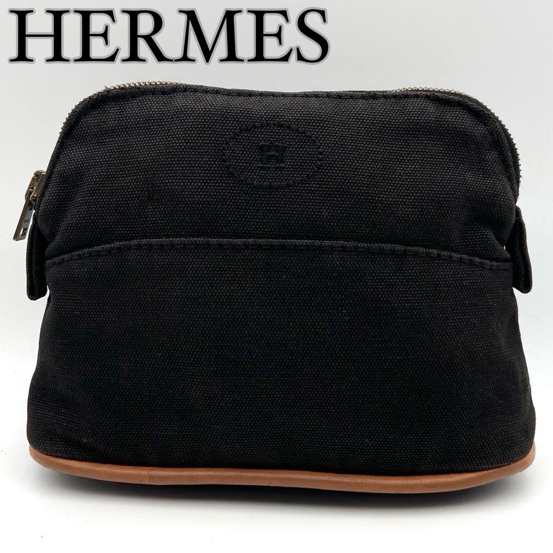 【美品】エルメス ポーチ ボリード ポーチ 小物入れ ブラック ボリード ポーチ MM ノワール ブラック 黒[] Bolide Pouch MM Noir