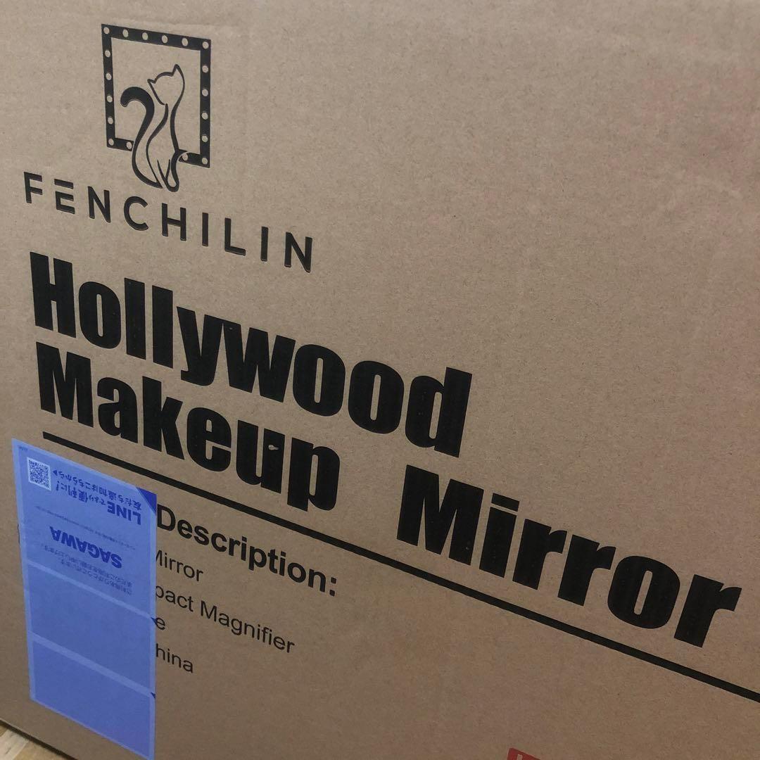 女優ミラー 10倍拡大鏡 ハリウッドメイクアップミラー　三色調光　USB
