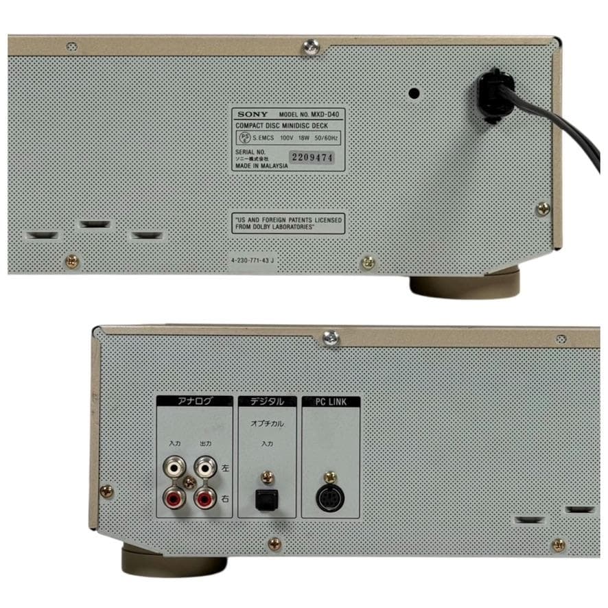 SONY MXD-D40 CDプレーヤー/MDレコーダー 一体型デッキ MDLP