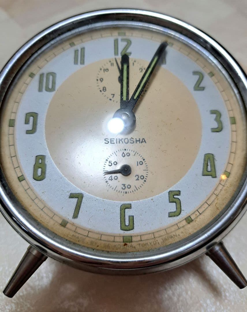 C*u様 精工舎 夜光式 SEIKO ゼンマイ式 目覚まし時計 アンティーク ビ