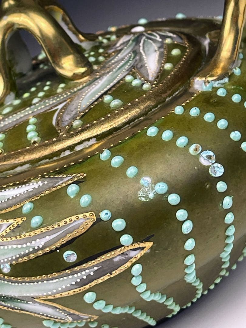 希少】オールドノリタケ シュガーボウル クリーマー ジュエル エナメル