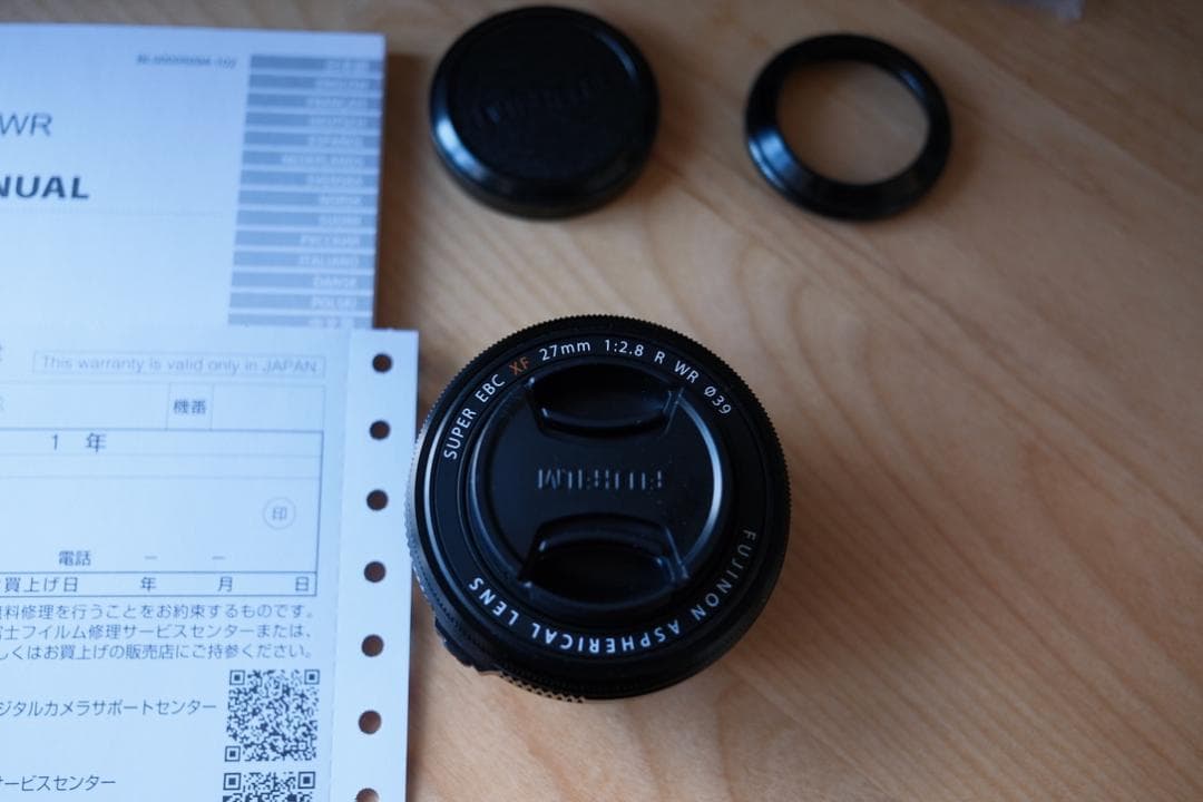 Fujifilm XF27mmF2.8 R WR 単焦点レンズ