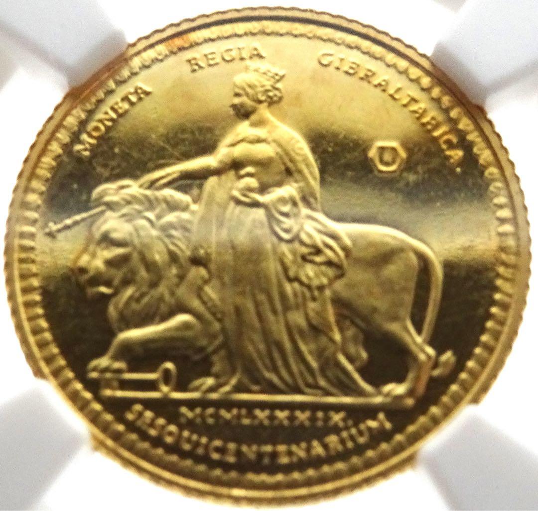 1989年 ウナとライオン 金貨 ハーフソブリン NGC コイン イギリス 古銭