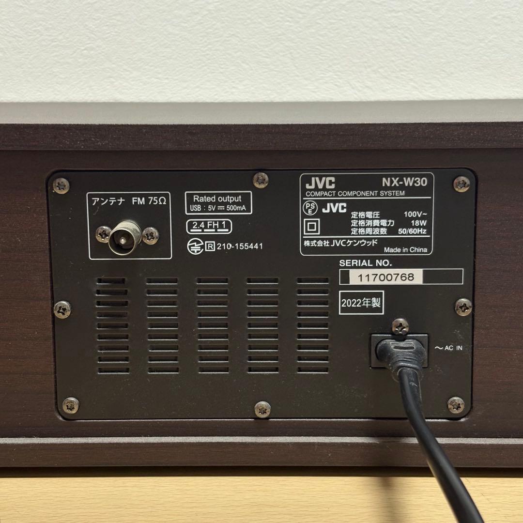 JVC NX-W30 コンポ Bluetooth対応 リモコン付 2022年製