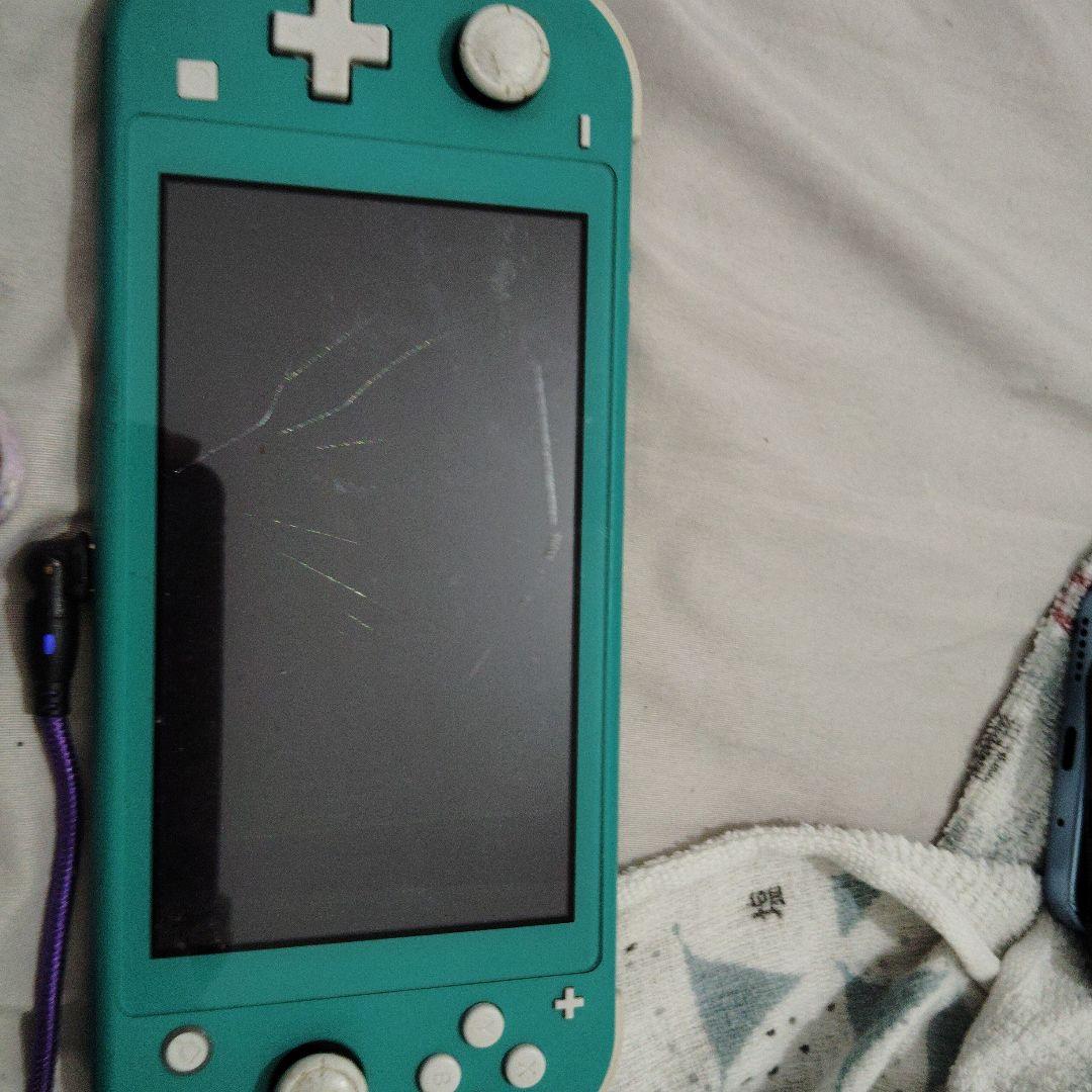 Nintendo Switch Lite ターコイズ 画面ひびあり Nintendo Switch Lite ターコイズ 画面ひびあり Nintendo Switch Lite