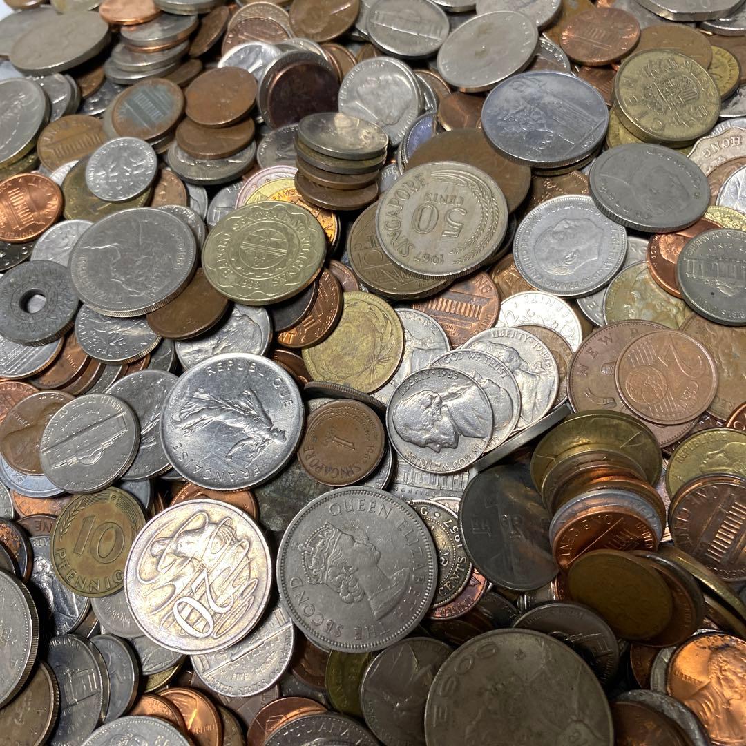 外国コイン 昔の貨幣 古銭 世界のコイン まとめ売り 正味5.1Kg NO.32