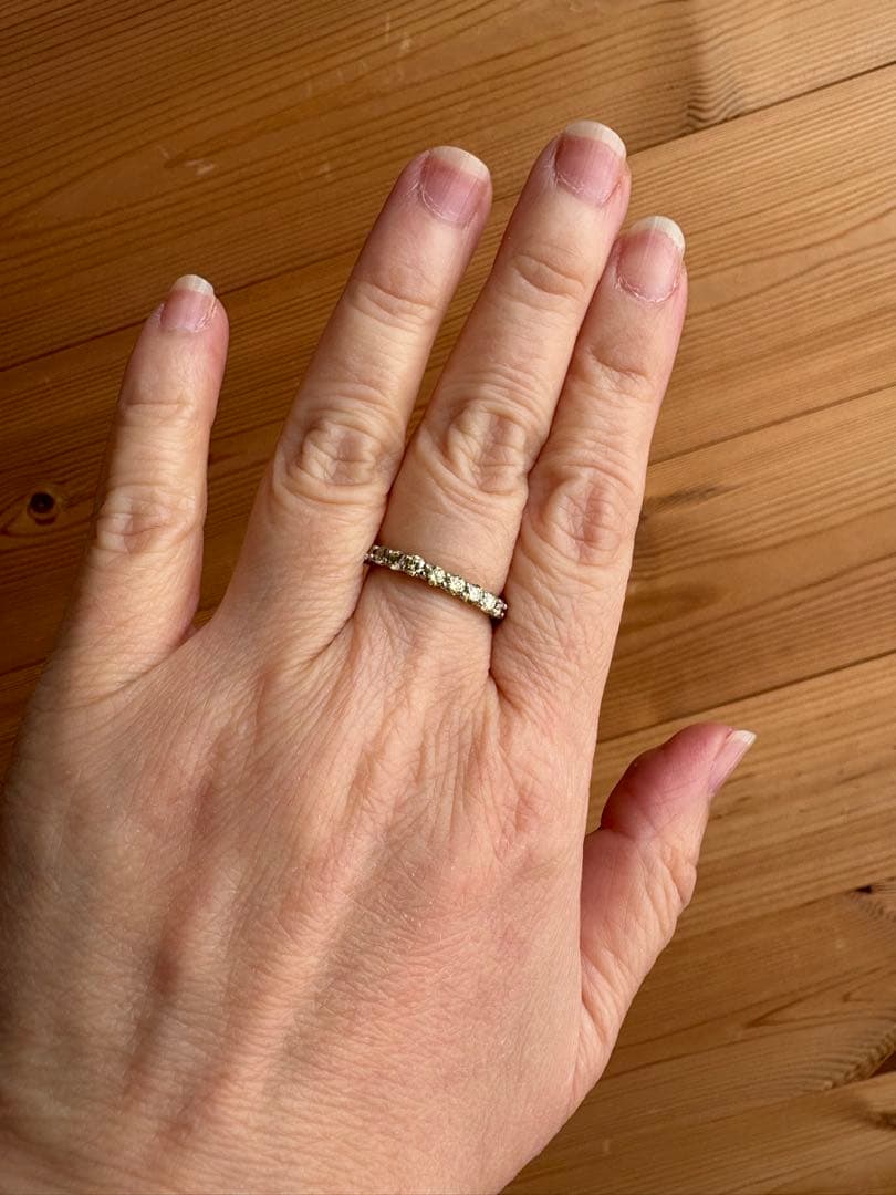 PT900 イエローダイヤ(0.93ct) ハーフエタニティリング✨