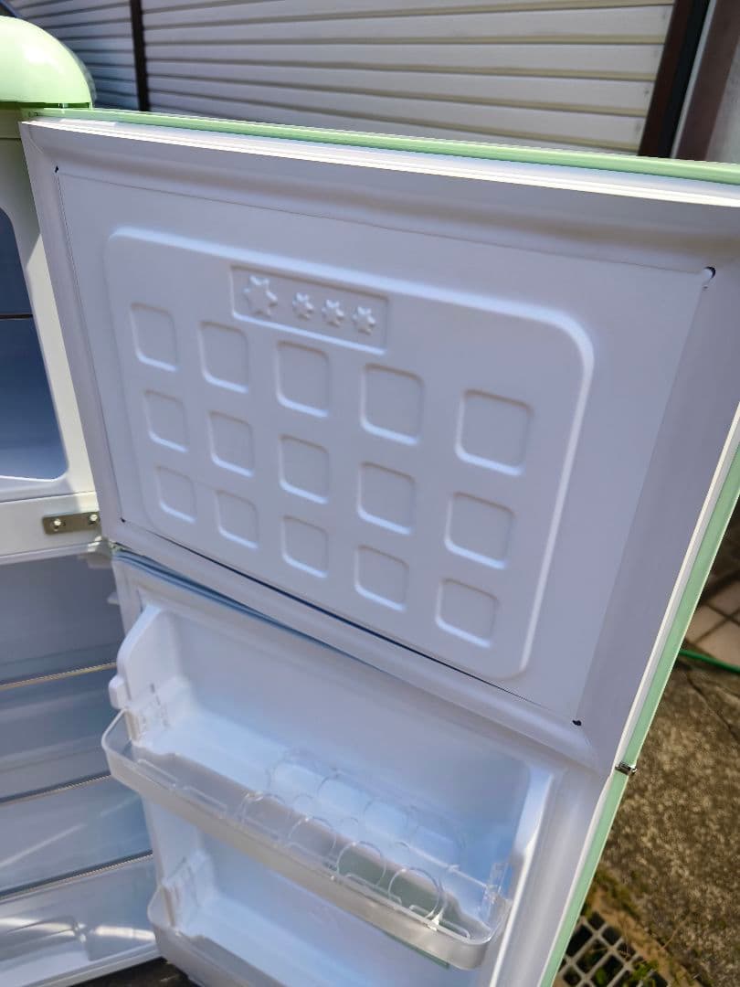 関東限 20年 条件で配送無 レトロ冷蔵庫 レトロデザイン冷蔵庫 冷蔵庫 2ドア