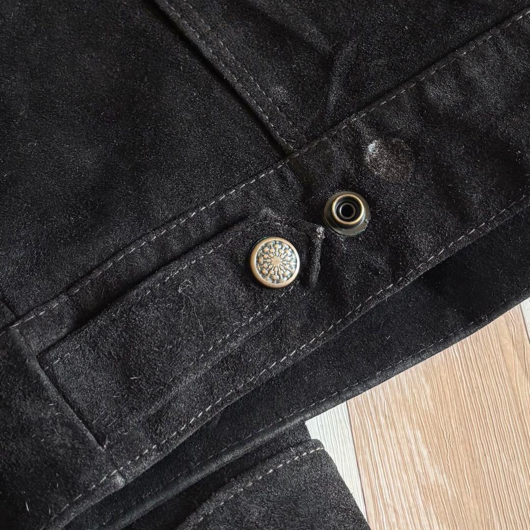 希少】80s Golden Bear ブラックスエード トラッカージャケット - メルカリ