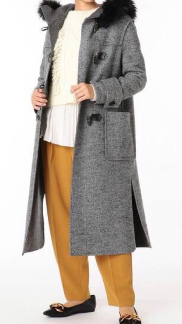 美品】グレースコンチネンタルヘリンボーン フェイクファーロング