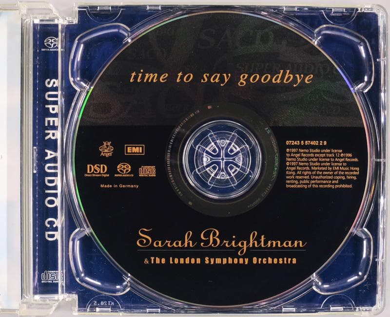 Hybrid SACD) サラ・ブライトマン 「Time To Say～」