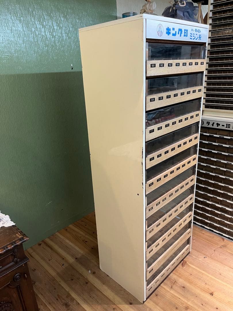 達磨印の糸ケース 京美糸 古道具 アンティーク 昭和レトロ 希少品 達磨