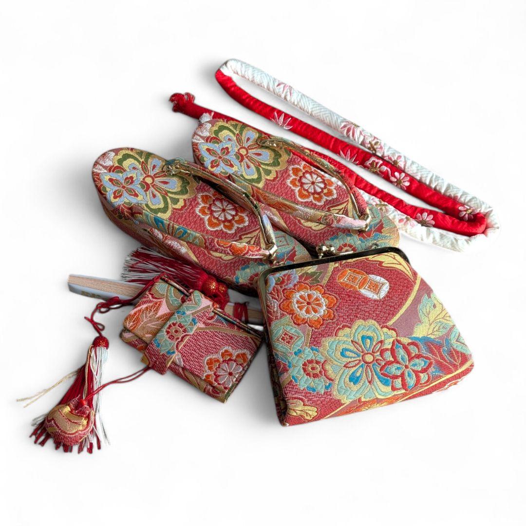 7歳 正絹黄刺繍 七五三 お着物・作り帯・筥迫セット - メルカリ