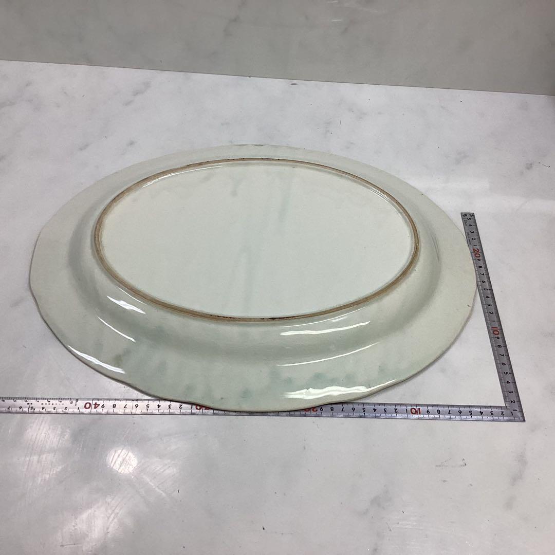 大皿 鳥絵皿 楕円皿 飾り皿 昭和レトロ 孔雀 パーティ V79 - メルカリ