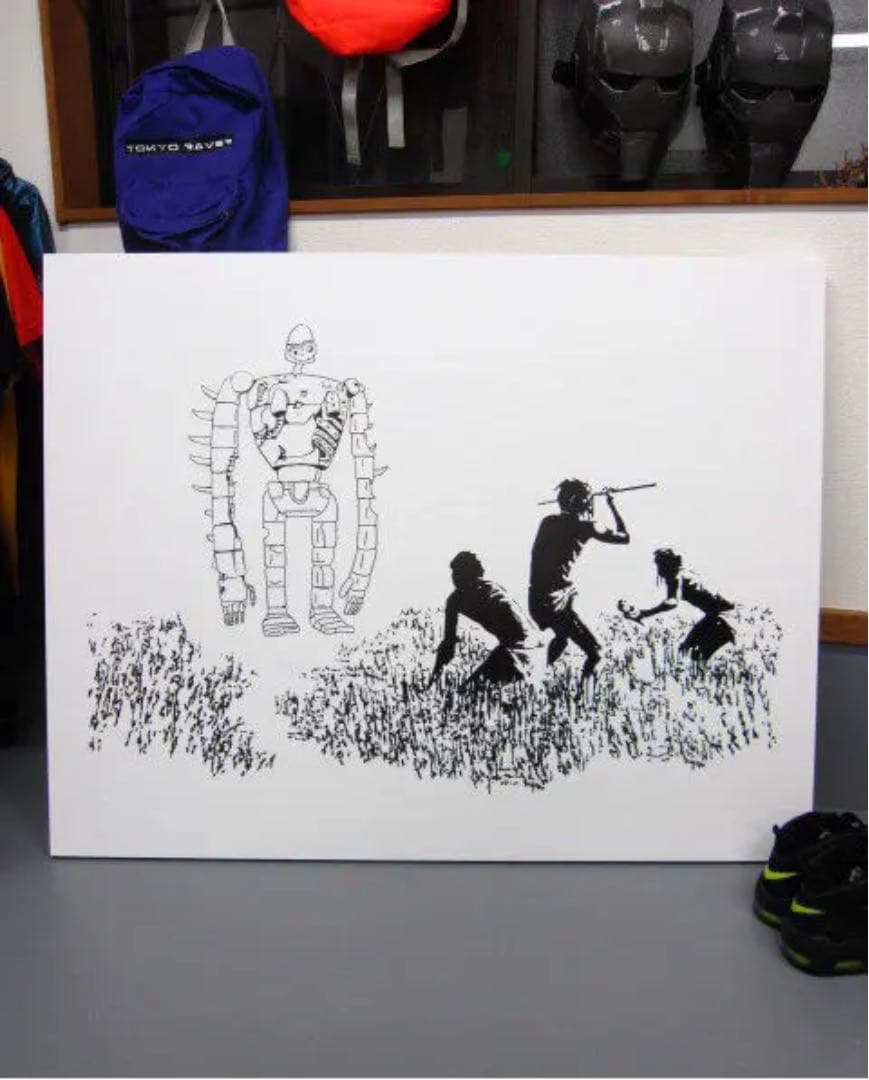 ラピュタ ｖｓ バンクシー アート 絵画 インテリア laputa banksy Amazon｜Faicai Art バンクシー グラフィティ ストリートアート ポップ
