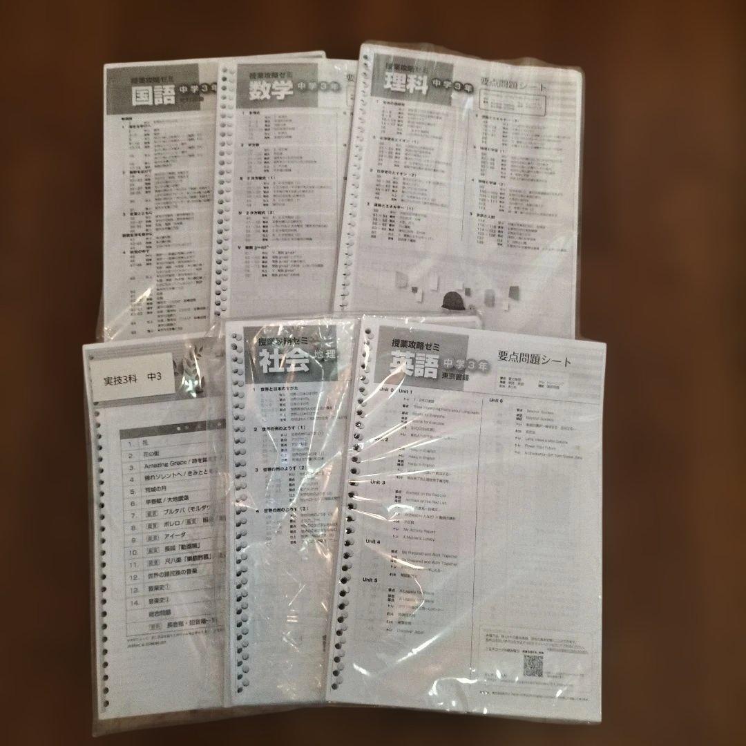 マスタープログラム S 中学3年生　 全5科目+実技教科セット　DVD付き