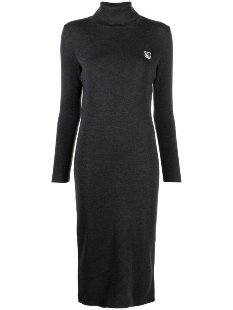 メゾンキツネ フォックスヘッドパッチ ウールワンピース　チャコールグレー MAISON KITSUNE（メゾン キツネ） セーター プルオーバー メンズ