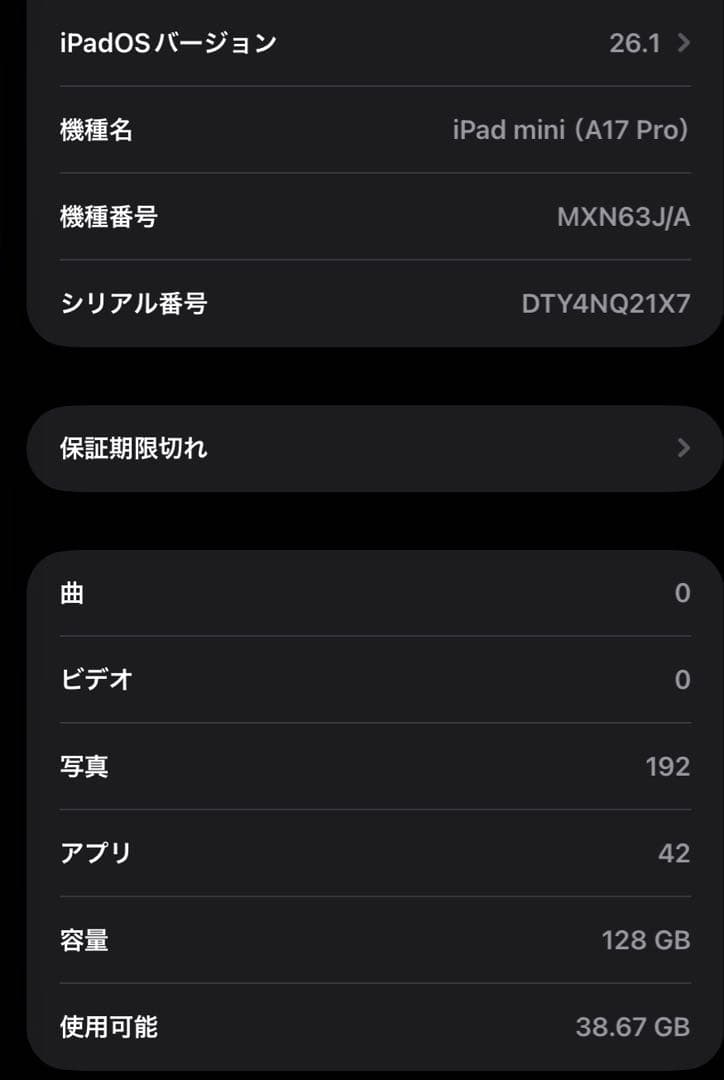iPad mini 第7世代(A17Pro) 128GB スペースグレイ おまけ