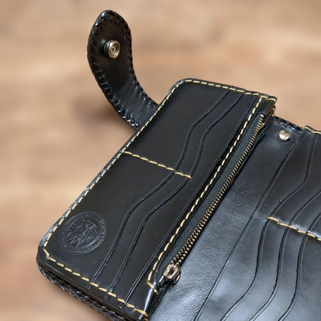 leathercraftyouステングレイ-レザー長財布 - メルカリ