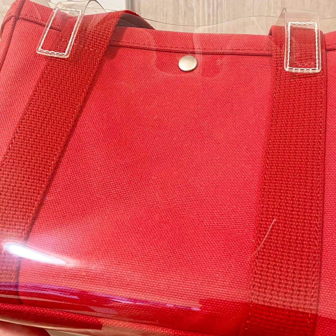 Pear様専用】ファミリア×エジュー クリアビニールバッグ 赤の通販はau