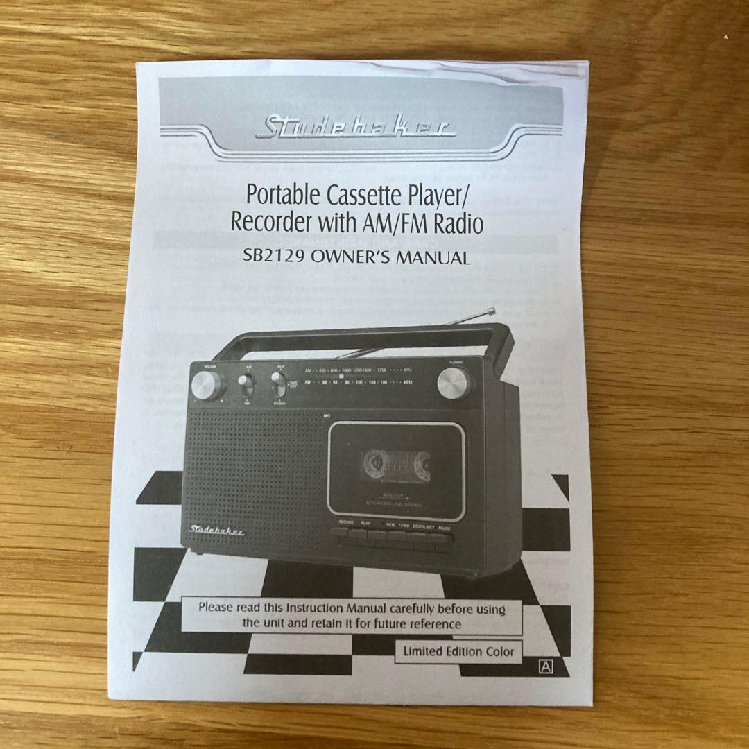 Studebaker ポータブルカセットプレーヤー